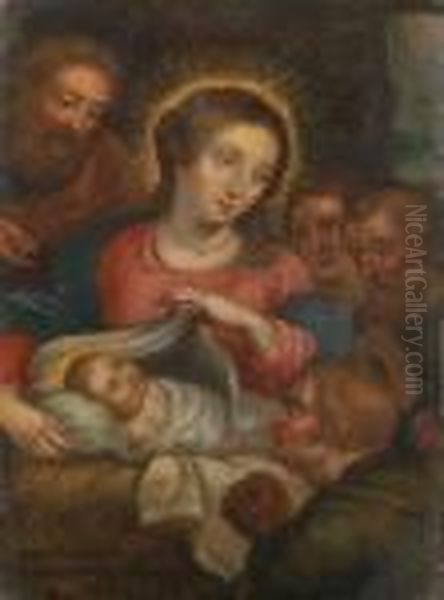 Femme Tenant Un Eventail, Le Bras Droit Tendu. Oil Painting by Jean-Antoine Watteau