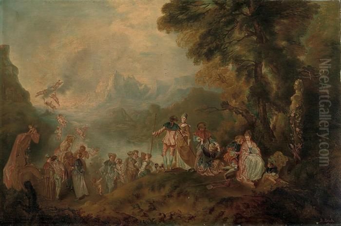 The Embarkation For Cythera Oil Painting by Jean-Antoine Watteau