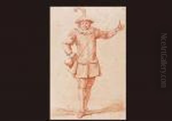 Le Clown Oil Painting by Jean-Antoine Watteau