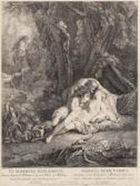 Nach - Le Sommeil Dangereux Oil Painting by Jean-Antoine Watteau