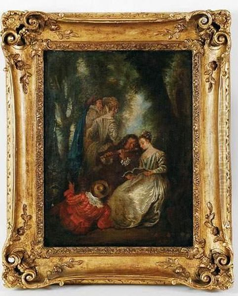 Senza Titolo Oil Painting by Jean-Antoine Watteau