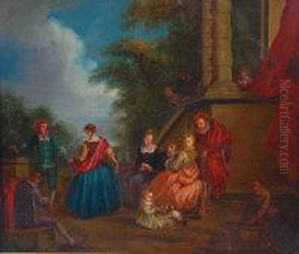 Les Charmes De La Vie Oil Painting by Jean-Antoine Watteau
