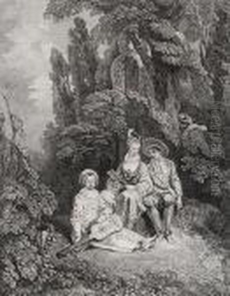 Harlequin Jaloux Oil Painting by Jean-Antoine Watteau