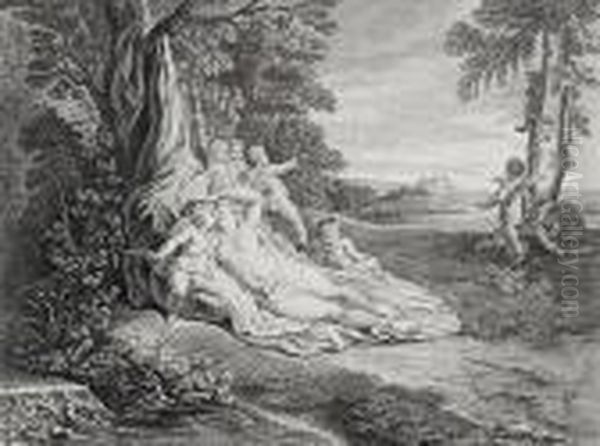 Les Amusemens De Cythere Oil Painting by Jean-Antoine Watteau