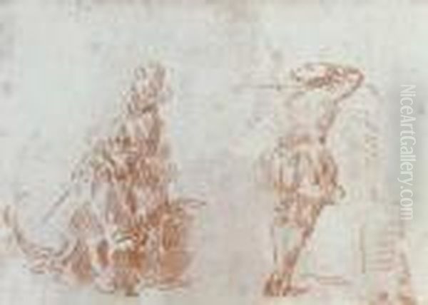 Galante Szene. Oil Painting by Jean-Antoine Watteau