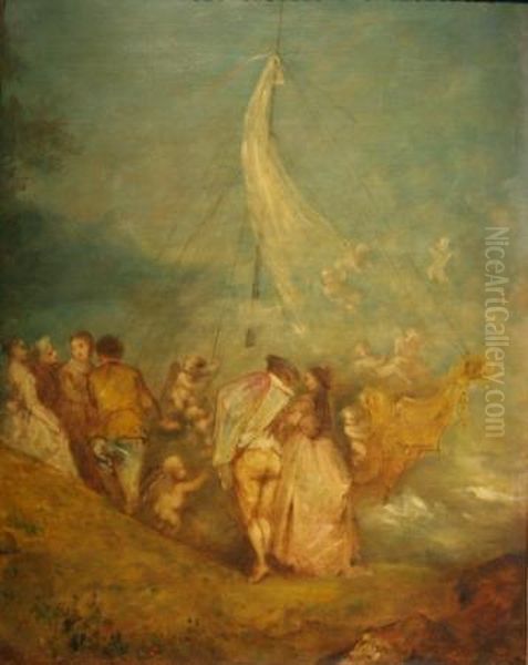 An Embarcation For Cythera Oil Painting by Jean-Antoine Watteau