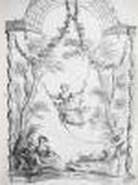 L'escarpolette Oil Painting by Jean-Antoine Watteau