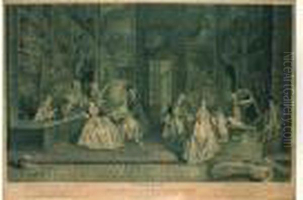 L'enseigne De Gersaint. Oil Painting by Jean-Antoine Watteau