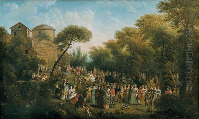 - Oil Painting by Jean-Antoine Watteau