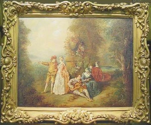 Fete Champetre Oil Painting by Jean-Antoine Watteau