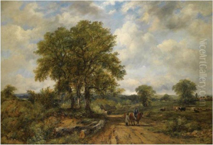 Farmer On A Track Oil Painting by Frederick Waters Watts