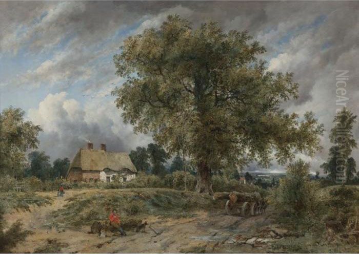 View Near Dedham Oil Painting by Frederick Waters Watts