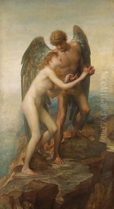 Love And Life Oil Painting by George Frederick Watts