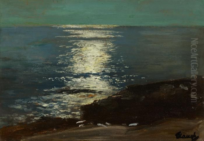 Moonlight On The Sea Oil Painting by Frederick Judd Waugh