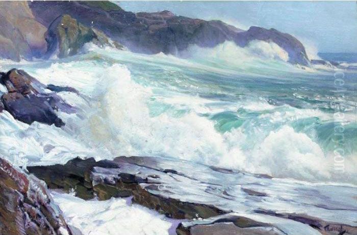 Dashing Water Oil Painting by Frederick Judd Waugh