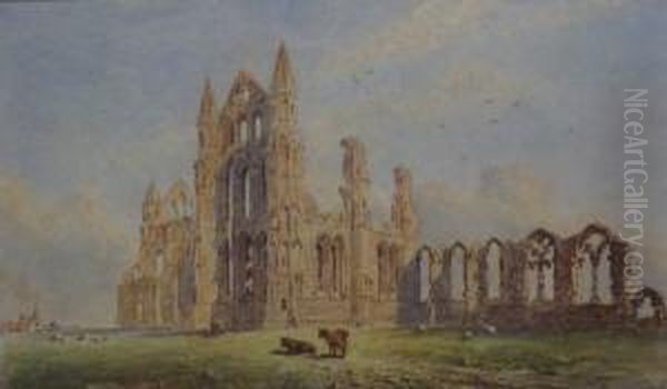 Whitby Abbey Oil Painting by George Weatherill