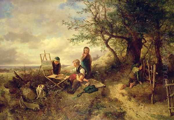 During the absence of the Painter Oil Painting by Herman Frederick Carel Ten Kate