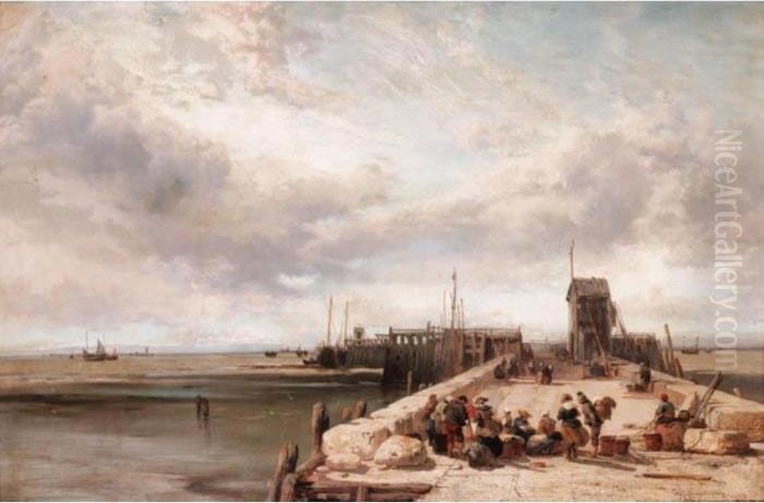 Honfleur Oil Painting by James Webb