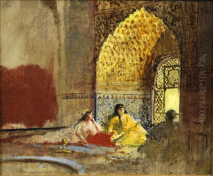 Interieur De La Tour Des Infantes Oil Painting by Edwin Lord Weeks