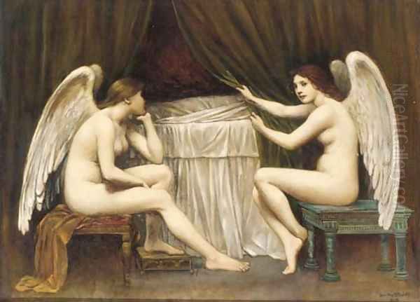 The guardians Oil Painting by Dorothy, nee Tennant Stanley