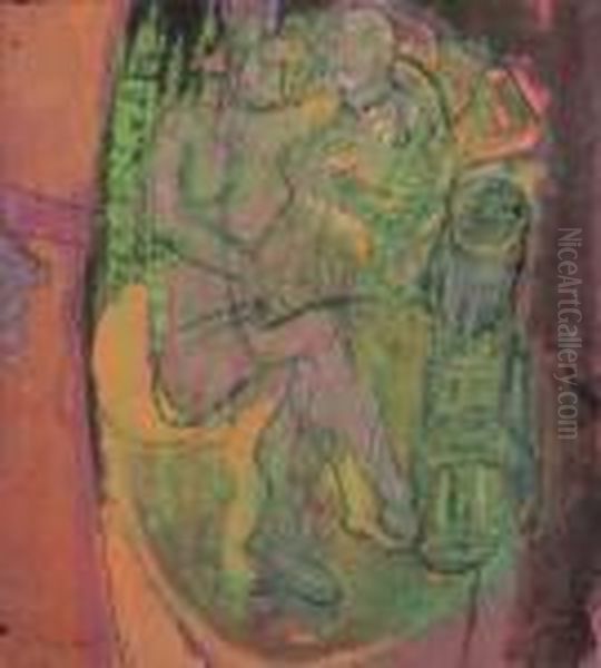 Les Amoureux Oil Painting by Joachim Weingart