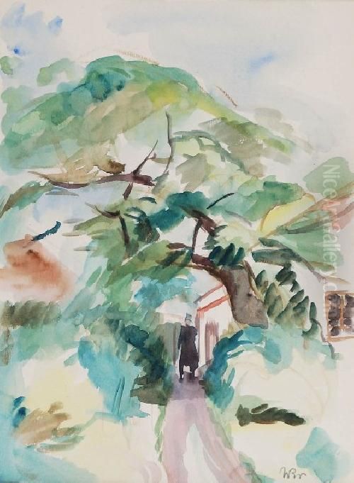 Przed Domem W Kalwarii Oil Painting by Wojciech Weiss