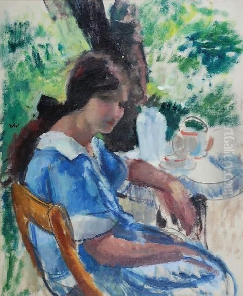 Lilka Oil Painting by Wojciech Weiss