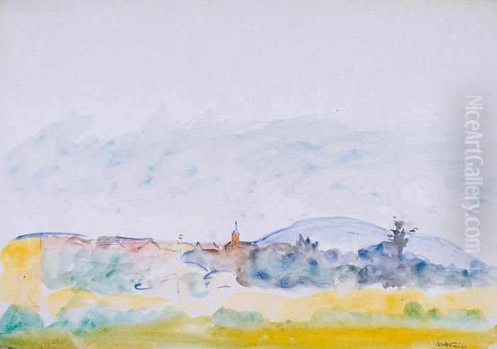 Widok Na Lanckorone I Klasztor W Kalwarii Oil Painting by Wojciech Weiss