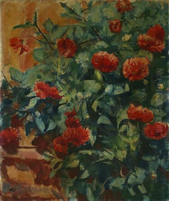 Kwiaty Oil Painting by Wojciech Weiss