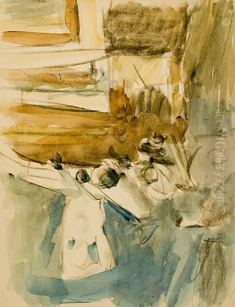 Akt W Pracowni, 1930-1935 Oil Painting by Wojciech Weiss