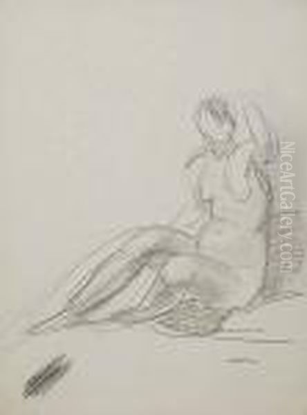 Akt - Siedzaca - Rysunek Dwustronny Oil Painting by Wojciech Weiss