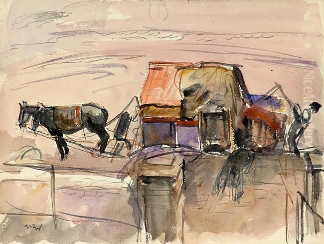 Studium Z Koniem Oil Painting by Wojciech Weiss