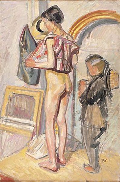 Moi Modele 1906-1910 R. Oil Painting by Wojciech Weiss