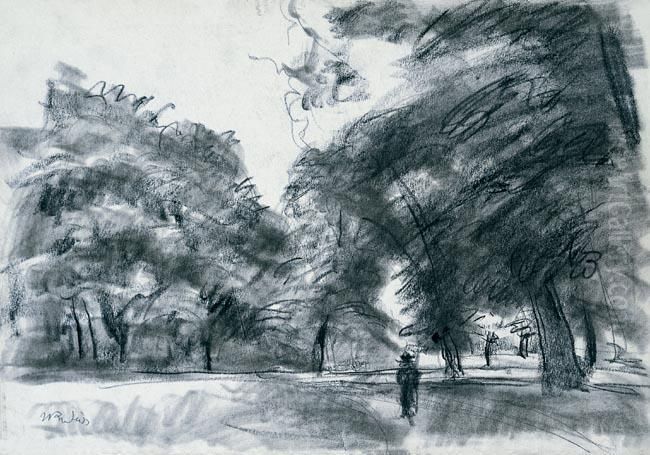 Przechadzka W Parku Oil Painting by Wojciech Weiss