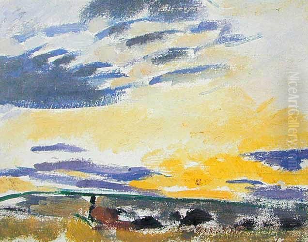 Zachodzace Slonce Oil Painting by Wojciech Weiss