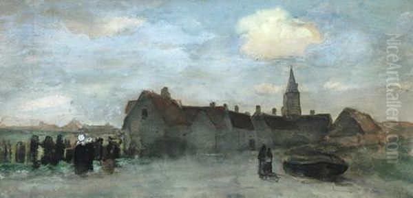 View Of Scheveningen Oil Painting by Jan Hendrik Weissenbruch