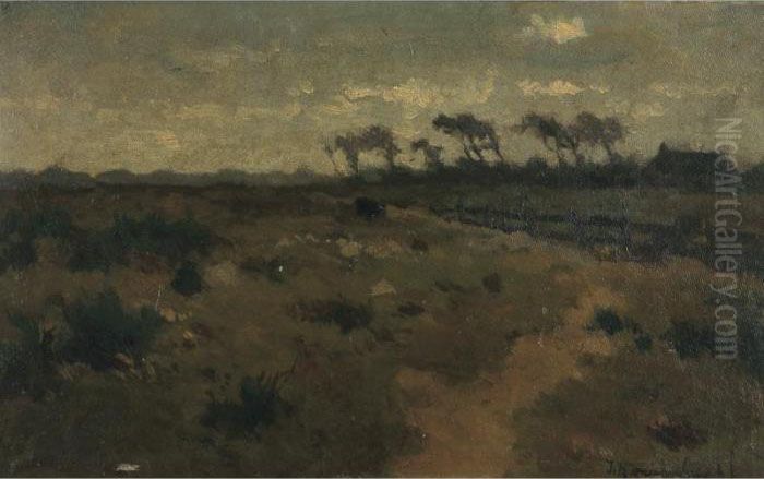 Rural Landscape Oil Painting by Jan Hendrik Weissenbruch