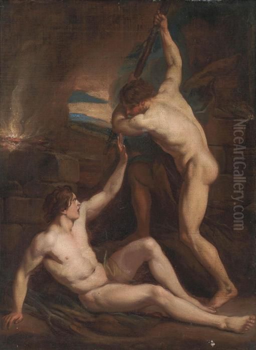 Cain And Abel Oil Painting by Benjamin West