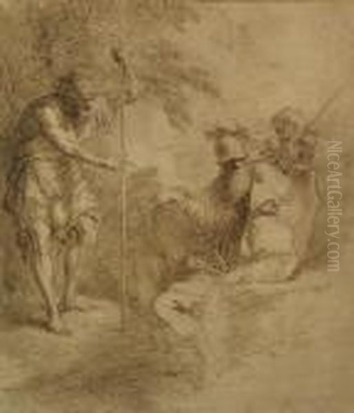 Philosophers Disputing: A 
Capriccio Oil Painting by Benjamin West