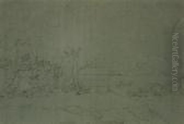 Study For The Royal Chapel At Windsor Castle: The Sacrifice Of Noah Oil Painting by Benjamin West