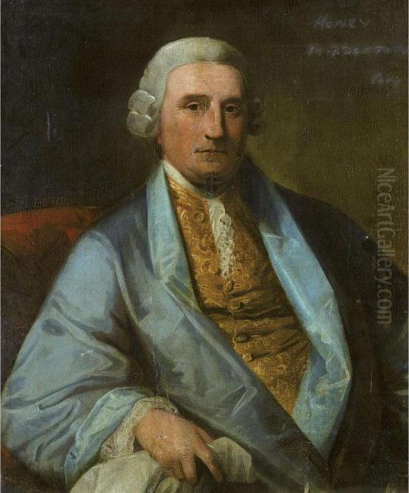 Portrait Of William Middleton 
(170-1785), Of Crowfield, South Carolina, And Crowfield Hall, Suffolk Oil Painting by Benjamin West