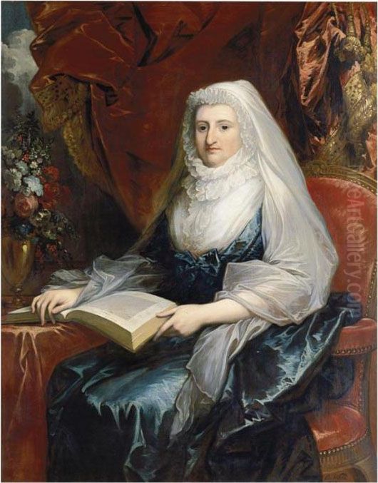 Portrait Of Mrs. Beckford Oil Painting by Benjamin West