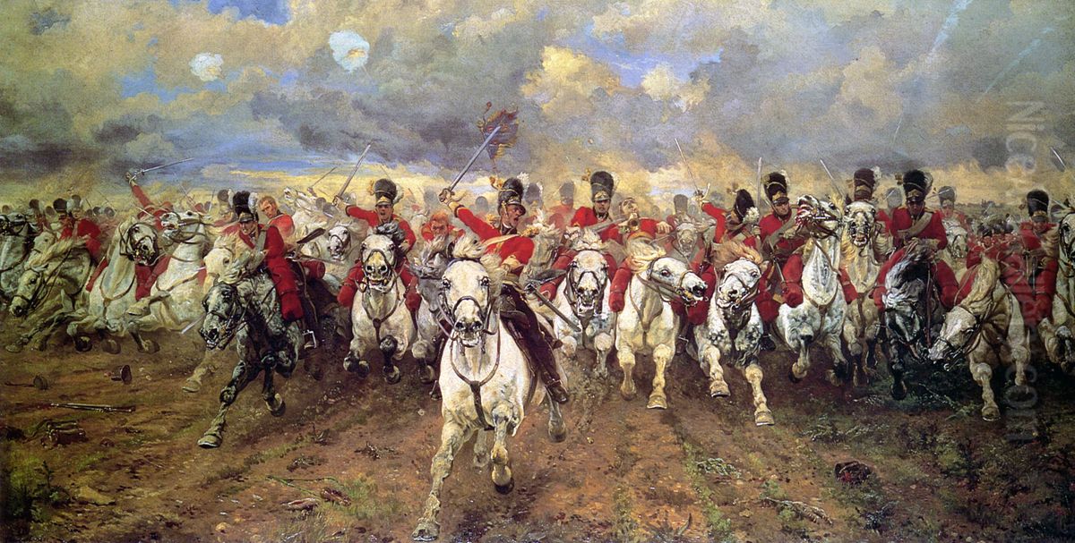 Scotland For Ever! Oil Painting by Elizabeth Thompson