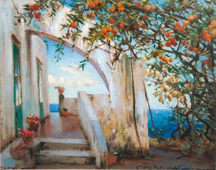 Capri Oil Painting by Constantin Alexandr. Westchiloff