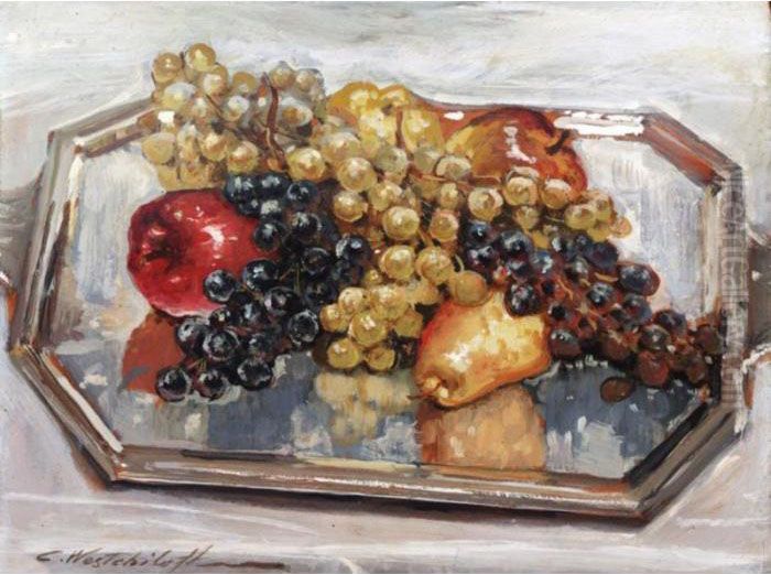 Still Life Of Fruit Oil Painting by Constantin Alexandr. Westchiloff