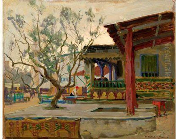 Cafe Maroc Oil Painting by Constantin Alexandr. Westchiloff