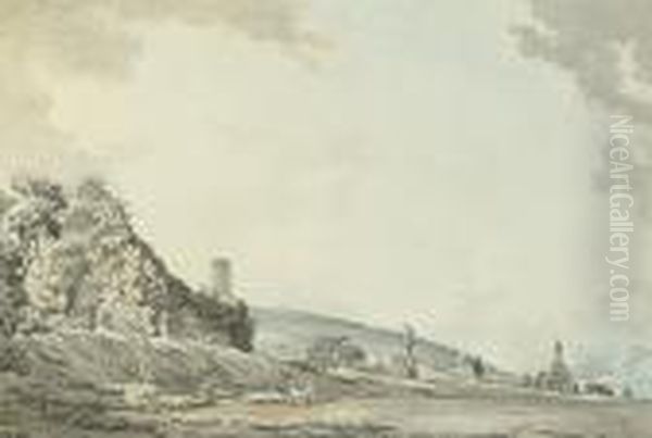 Glendalough, Co. Wicklow Oil Painting by Francis Wheatley