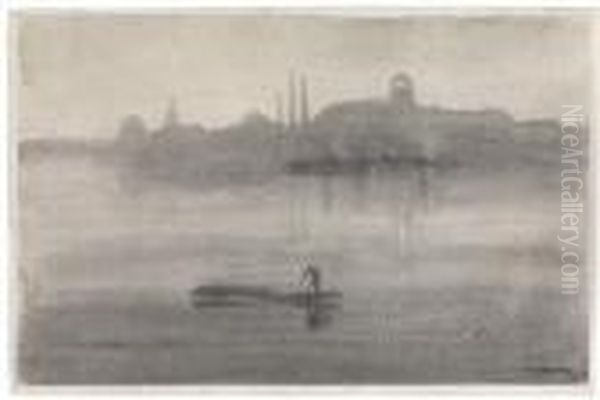Nocturne Oil Painting by James Abbott McNeill Whistler