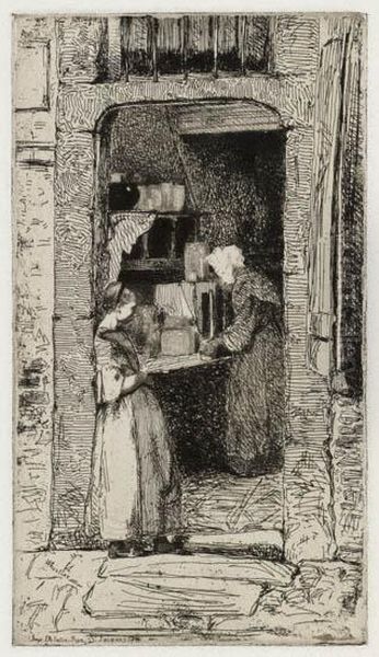 La Marchande De Moutarde Oil Painting by James Abbott McNeill Whistler