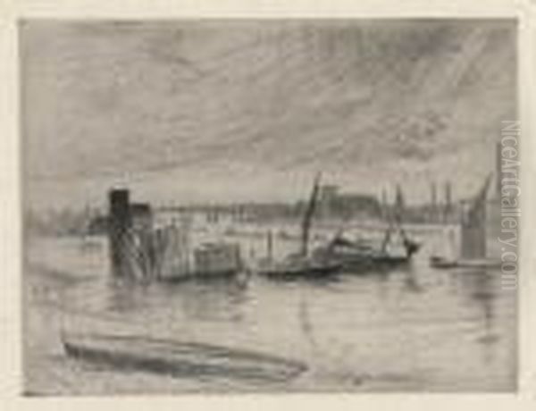 Early Morning, 
Battersea Oil Painting by James Abbott McNeill Whistler